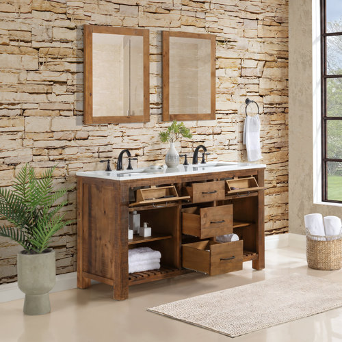 Farmhouse & Rustic Double Bathroom Vanities Birch Lane